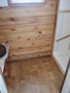 Cork Floor and Cedar Interior        